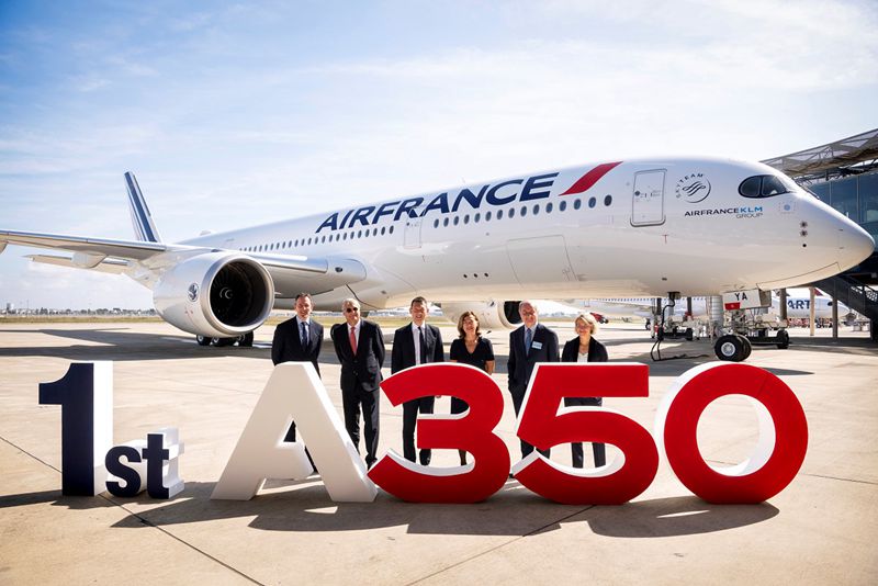 法国航空接收其首架空客A350XWB宽体飞机