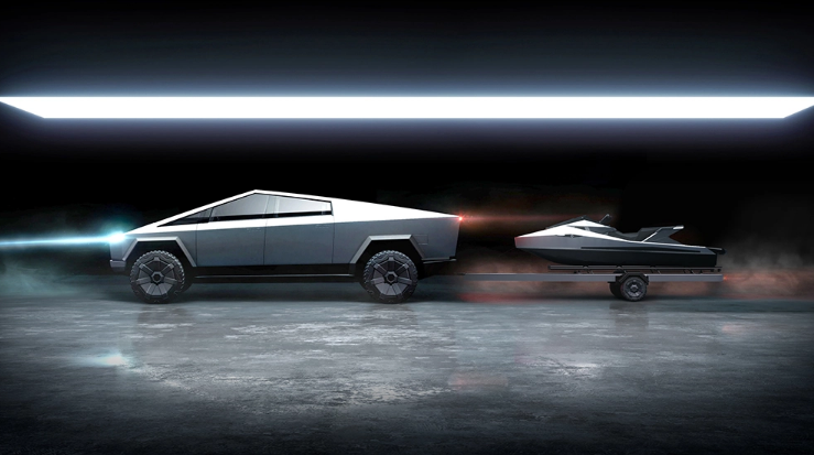 专为特斯拉首款皮卡Cybertruck设计的电动摩托艇