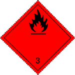 航空运输危险品标志：第三类：易燃液体
