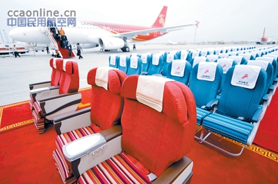 深航A320客机经济舱选装航宇嘉泰航空座椅