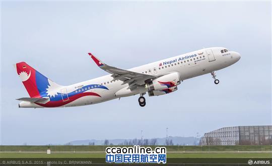 尼泊尔航空公司接收首架空客A320飞机