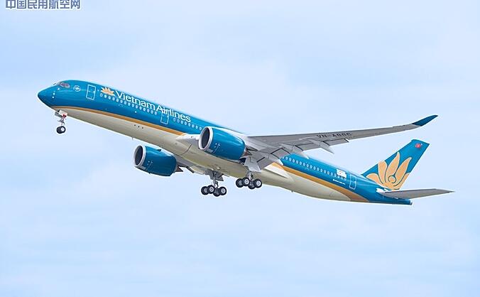 越南航空首架空客a350xwb宽体飞机成功完成首飞