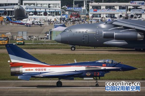 中国八一歼-10战机静态展示