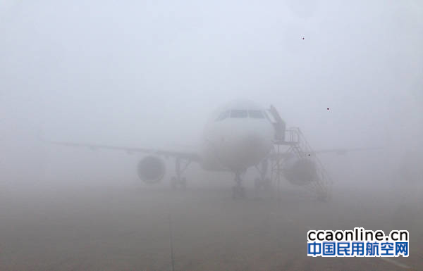 青岛机场大雾能见度不足50米，一度临时关闭