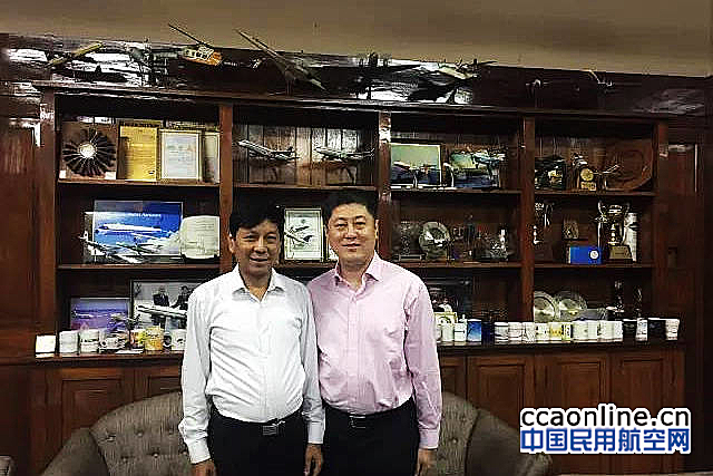 山东太古副总经理杨穗利拜访缅甸航空