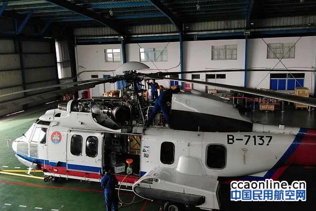南一飞完成欧直EC225直升机六年定检工作