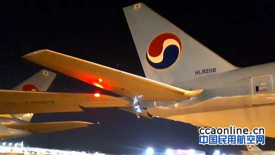 大韩航空A380与B777在首尔机场发生剐蹭