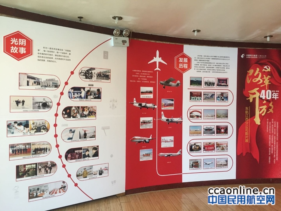 东航江西分公司举行改革开放40周年图片展