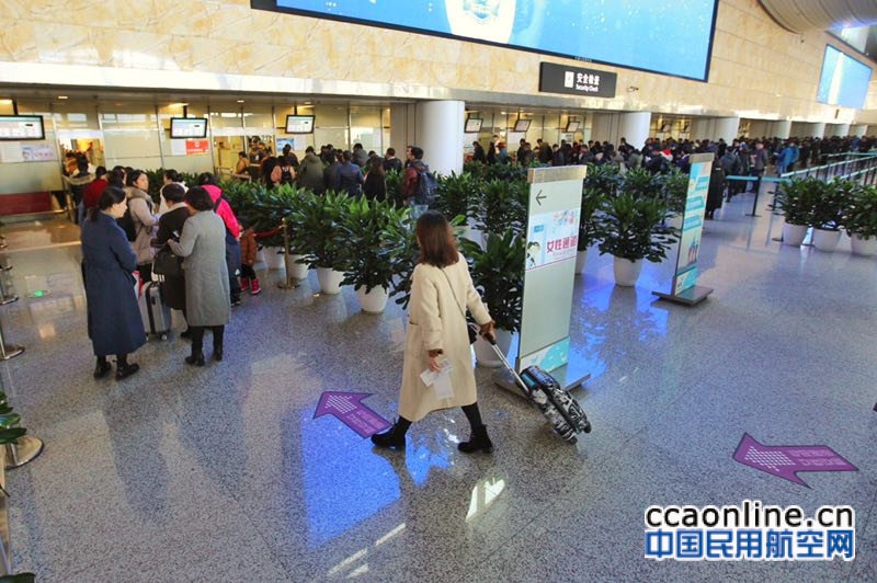 杭州机场开设女性专用安检通道