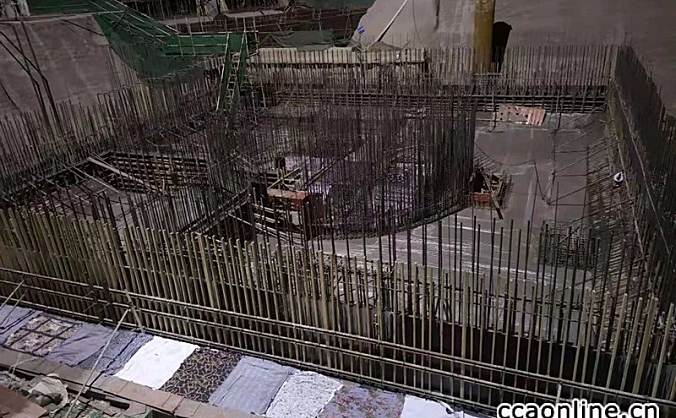 河北空管分局新塔台筏板基础混凝土浇筑完成