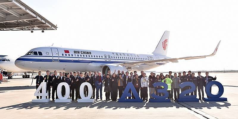 空客A320系列飞机亚洲总装线第400架飞机交付国航