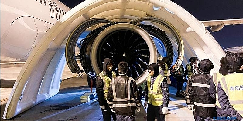 青航机务工程部首次自主更换A320NEO飞机发动机工作圆满完成