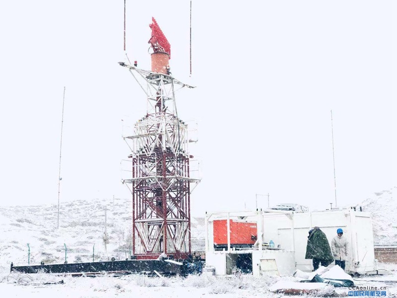 民航青海空管分局技术保障部完成换装移动雷达校飞工作