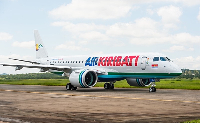 基里巴斯航空接收首架巴航工业E190-E2商用喷气飞机