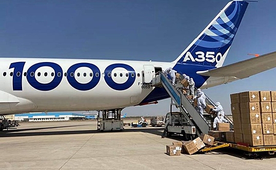 空中客车A350-1000测试机参与抗击COVID-19疫情物资运输任务