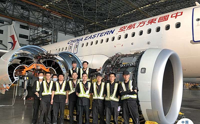东航技术浦东维修基地完成上海地区首次LEAP-1A发动机更换工作