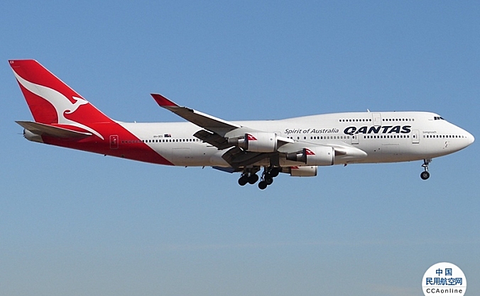 澳航最后一架波音747退役，最后一次飞行中在天空画下袋鼠图案