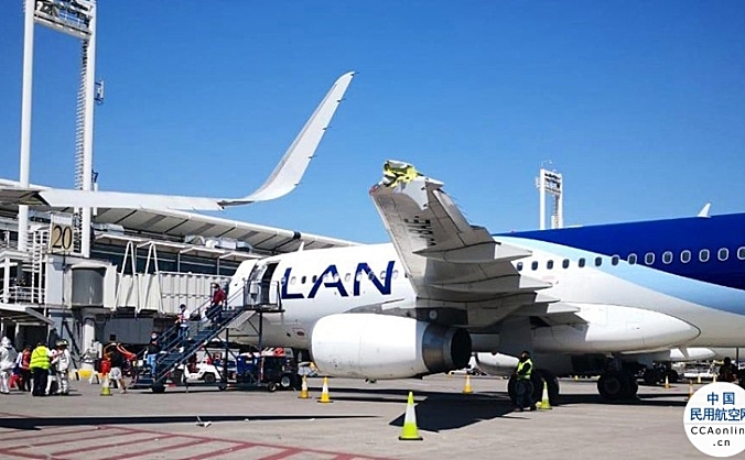 LATAM两架A320机场发生碰撞，机翼受损