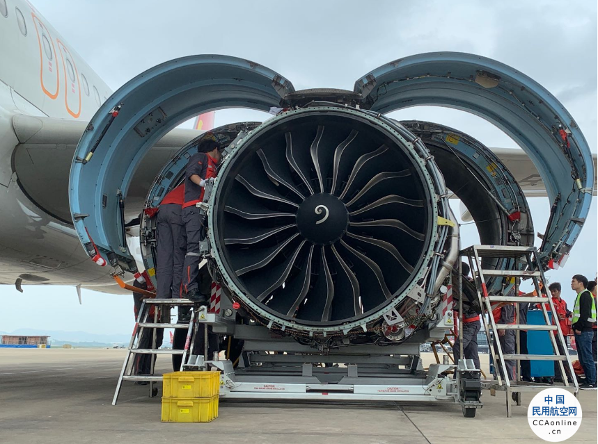 北部湾航空首次自主完成A320NEO飞机发动机更换工作