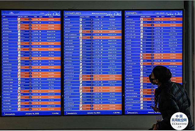 冬季风暴持续侵袭美国 4700多个航班被取消