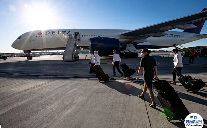 美国队奥运代表队乘德尔塔空客A350飞往北京