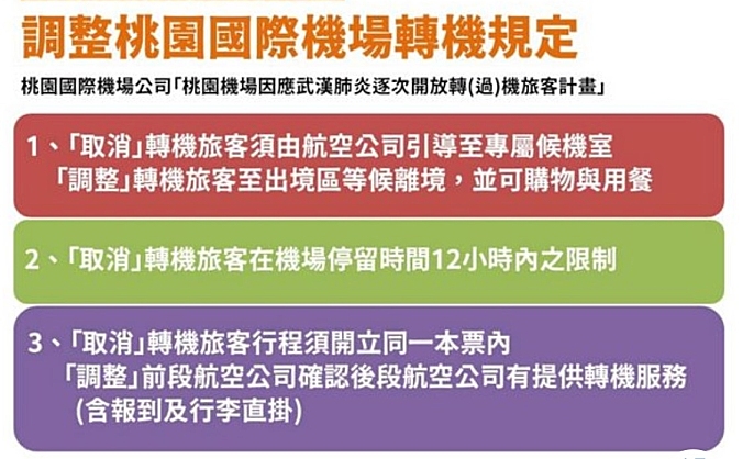 台湾桃园机场取消3转机限制，用餐购物停留时间为12小时