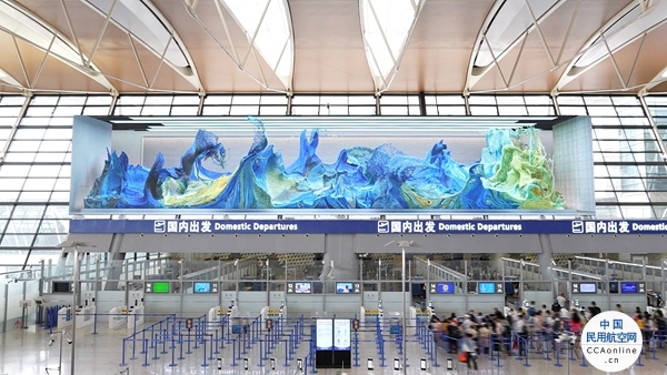 联手知名数字艺术家，亚洲机场最大屏亮相浦东