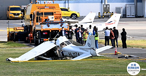 韩国一架轻型飞机发生坠毁事故，飞行员受重伤陷入昏迷