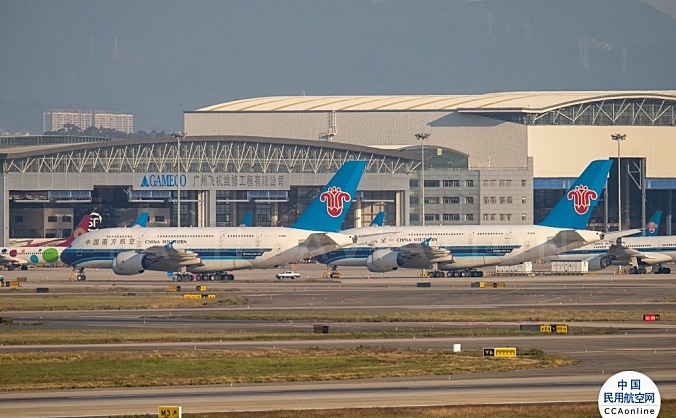 12月21日南航最后两架A380飞往美国飞机坟场