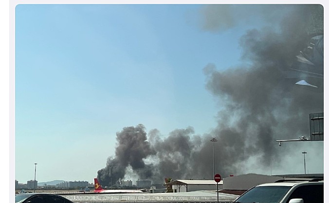 三亚机场疑似发生火情？机场回应：是机场外区域