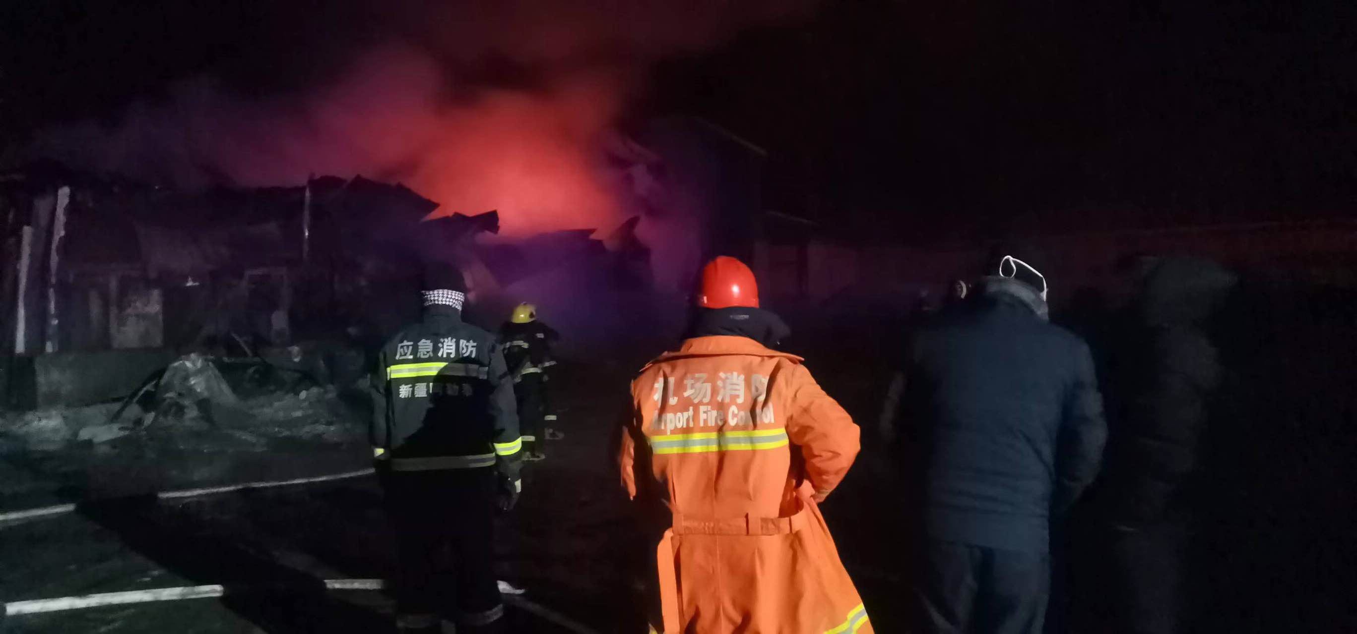 富蕴机场消防支援富蕴县消防成功处置一起变压器火灾