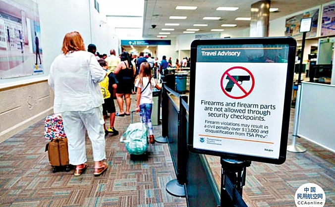 美机场截获枪械创新高 每天18支