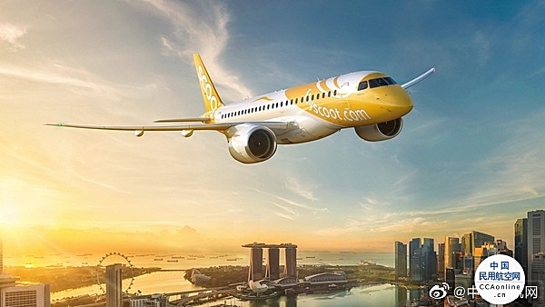 新加坡酷航宣布引入巴航工业E190-E2