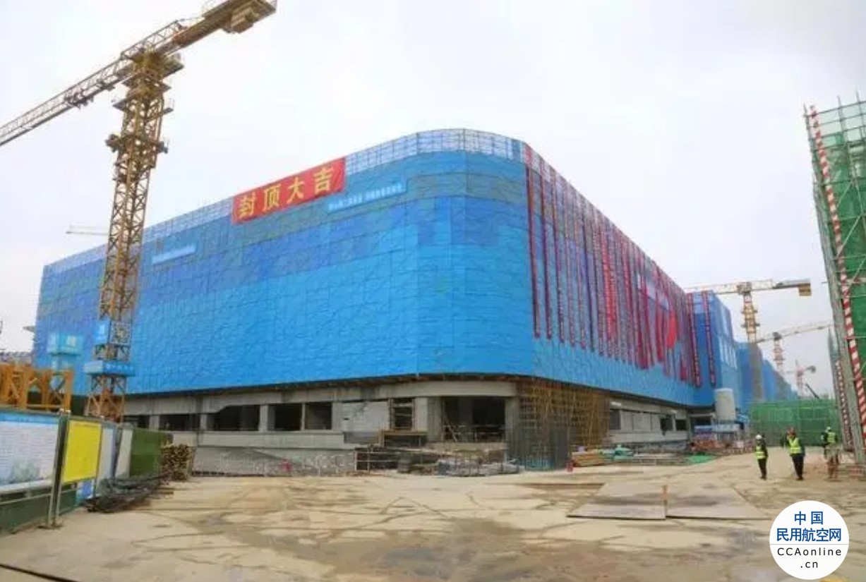 西宁机场三期扩建工程 T3航站楼混凝土主体封顶