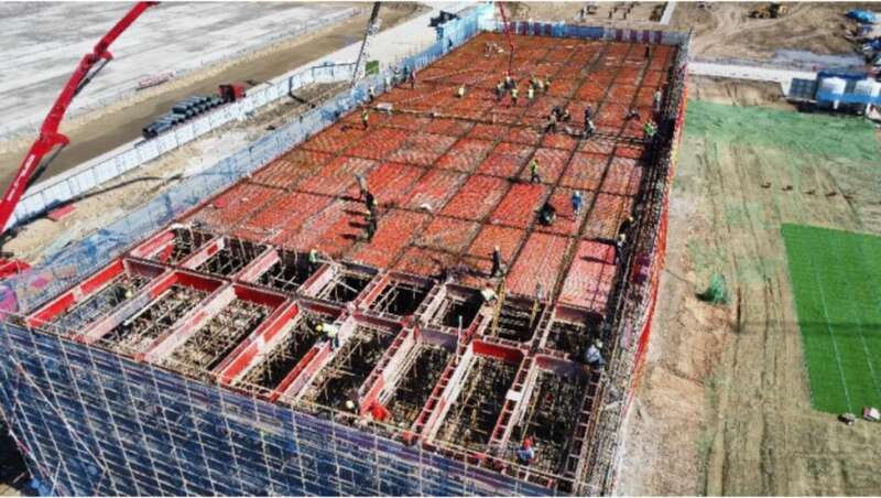 安徽蚌埠民用机场项目消防站工程提前封顶