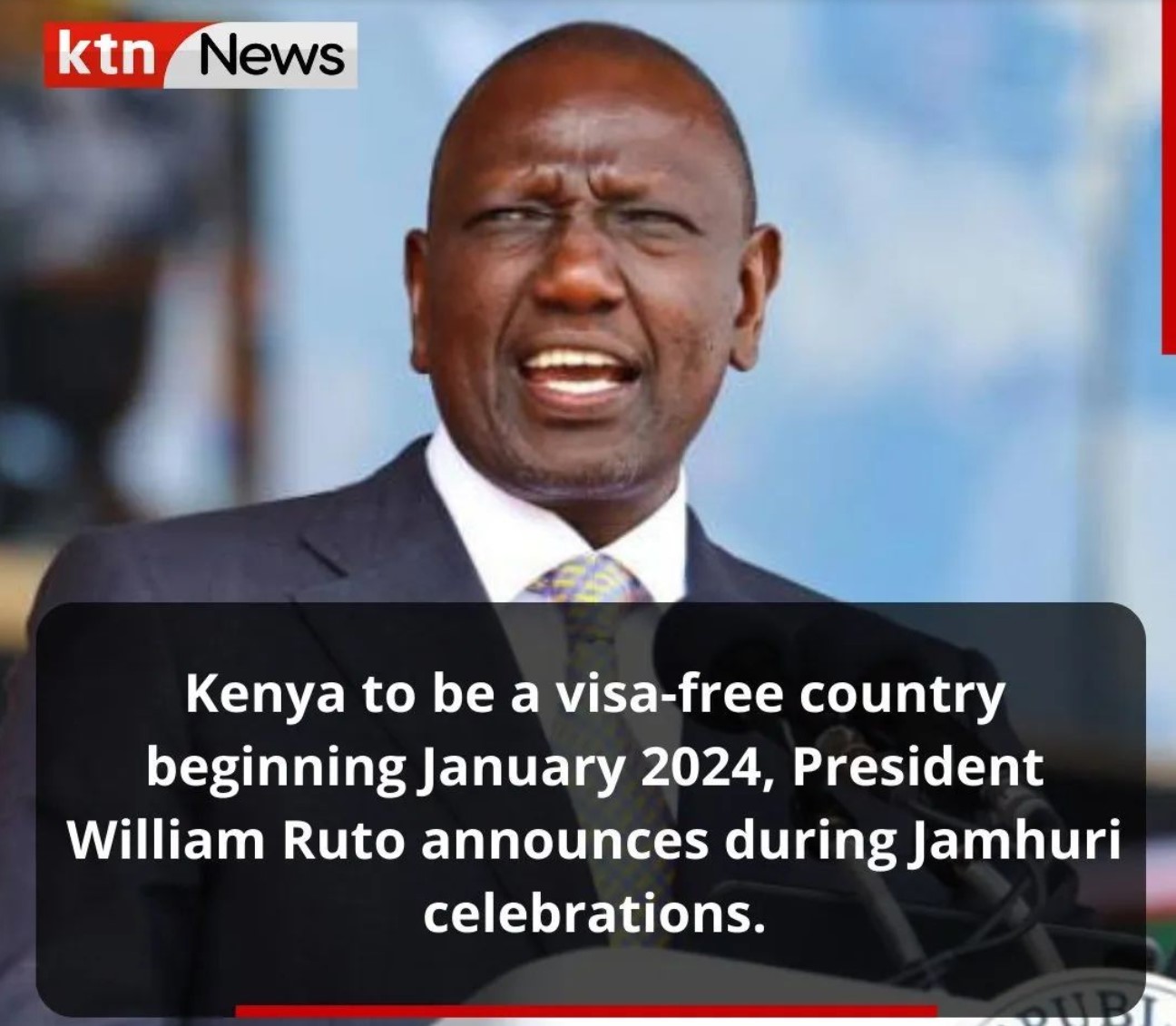 肯尼亚自2024年1月起成为免签证国家