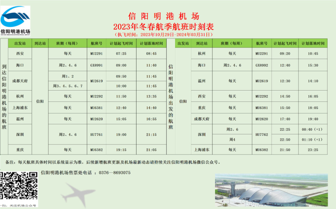 信阳明港机场元旦复航，新增至深圳航线