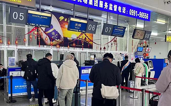 伊宁机场春节春节出行热度持续升高，单日吞吐量突破6000