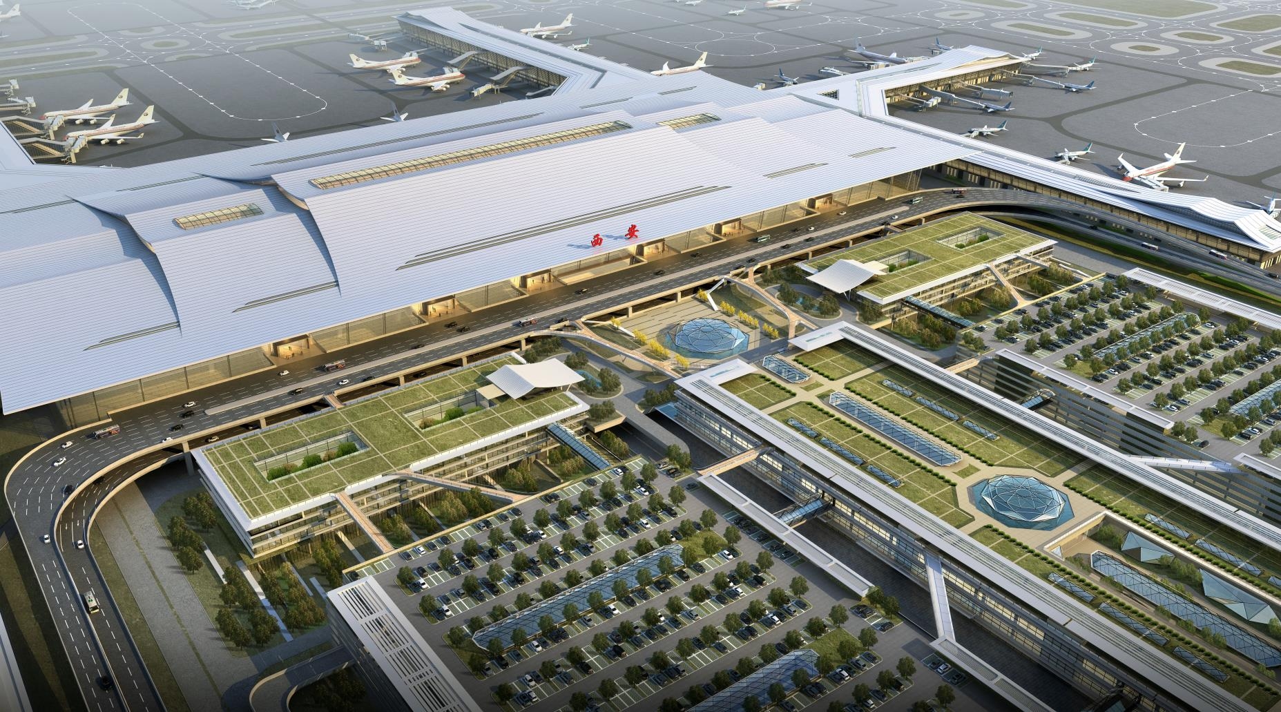 西安咸阳国际机场三期扩建工程变废为宝 约55%的废弃跑道混凝土实现再利用