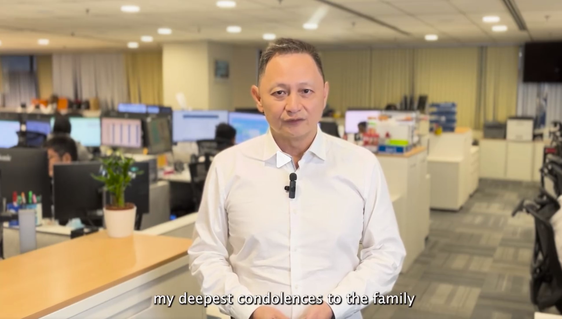 新加坡航空公司总裁吴俊鹏就SQ321事件发布致歉视频