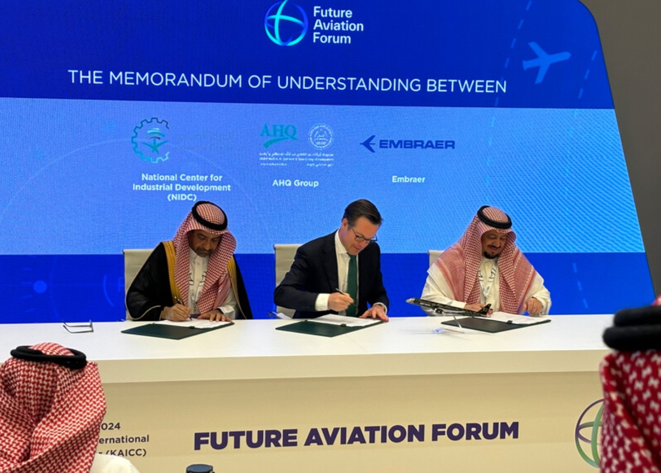 沙特国家工业发展中心、AHQ集团与巴航工业将在沙特阿拉伯合作建设航空航天生态系统
