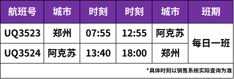 6月8日起，海航航空旗下乌鲁木齐航空郑州=阿克苏航线加密至每日一班！