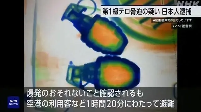 携两枚手榴弹过机场，日本男子被指控“恐袭一级重罪”