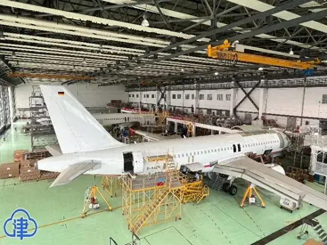 天津海特第二條空客A321飛機客改貨改裝線在津啟動