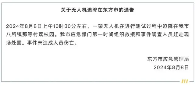 “海南东方市一飞机坠落事件”详情通报