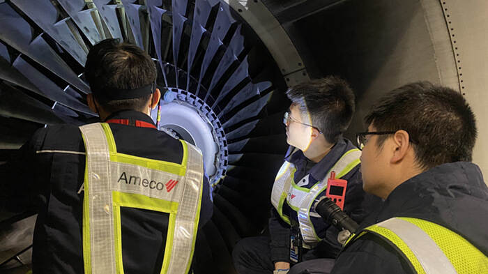 精检细护保安全 匠心守护蓝天梦-Ameco武汉分公司高标准开展发动机风叶片维护工作