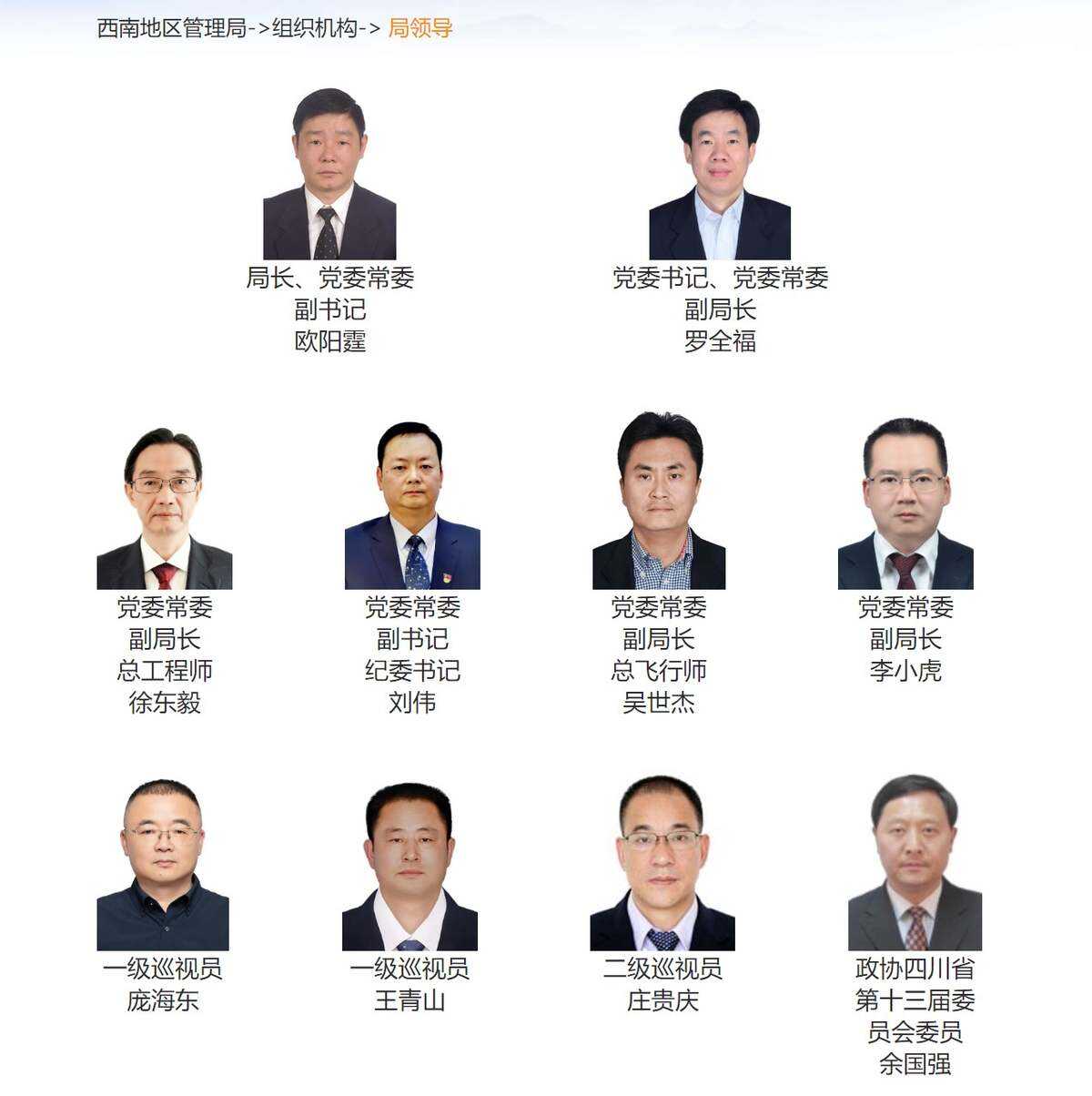 西南地區管理局兩名副局長履新