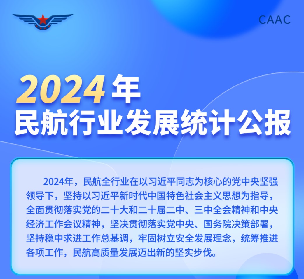 一图读懂|《2024年民航行业发展统计公报》