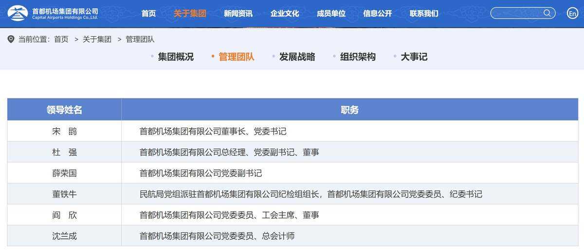 宋鹍出任首都机场集团有限公司董事长