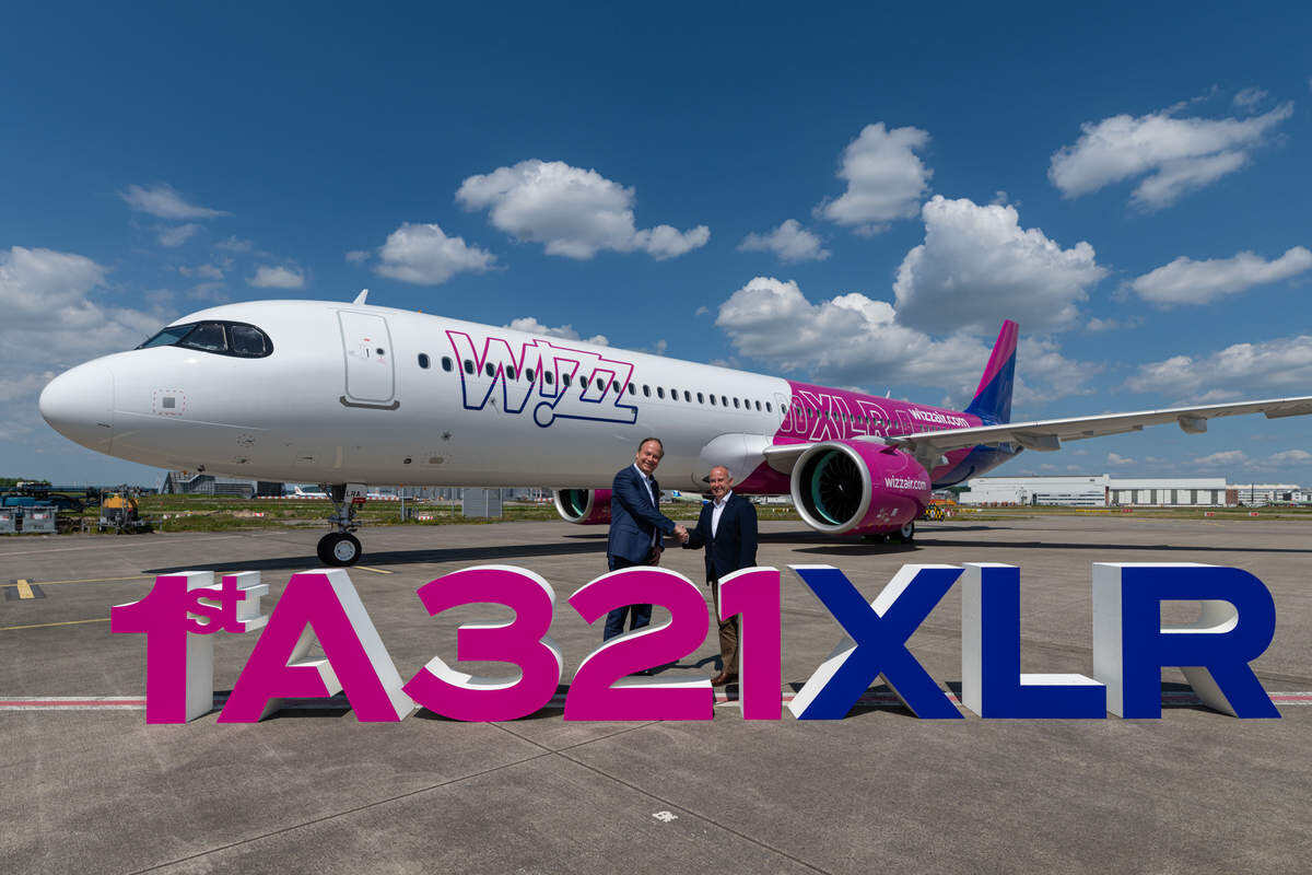 空中客车向威兹航空交付首架搭载普惠发动机的A321XLR飞机